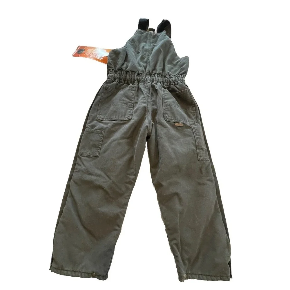 Berne Bib Coveralls Youth Size Small 6-8 Coveralls Insulated Quilt Lined Work